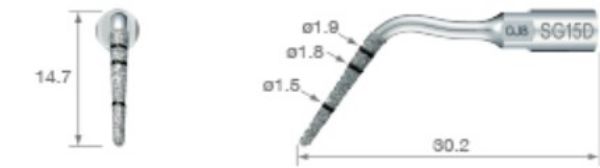 NSK Implantat preparasjonsspiss, 1 stk, SG15D
