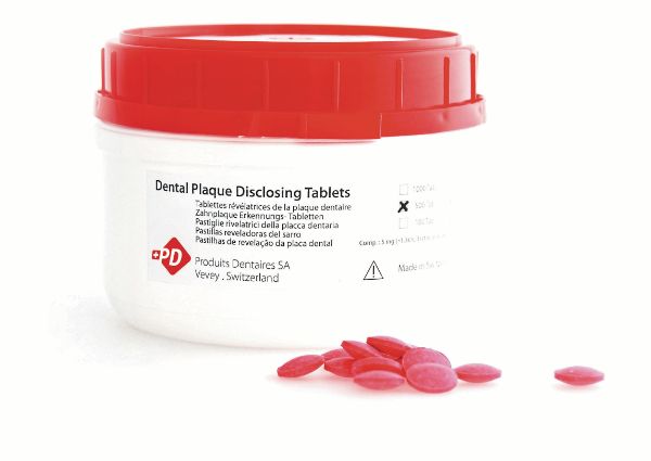 Fargetabletter til plak røde 11611, 100stk  PD