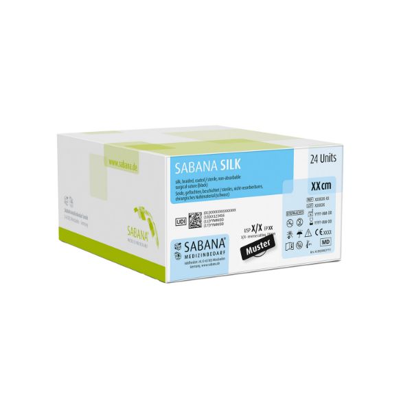 Sabana Silk 4-0, 45cm, 18mm, sort, FS-2, 24 stk, S5G45DX18-24