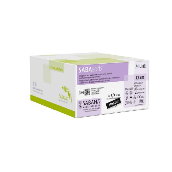 Sabana Sabasorb 4-0, 45cm, 18mm, klar, FS-2, 24 stk, S2G45CX18-24