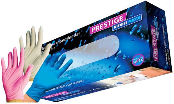 Prestige Nitrile Micro X-Small, u/pudder rosa 10x100stk