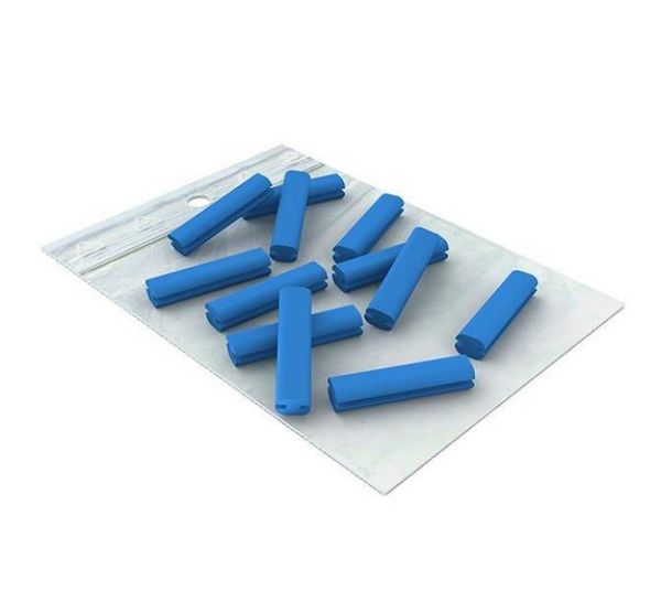 Nichrominox Silikon indikator, blå, 12 stk, 21mm, 190275-2