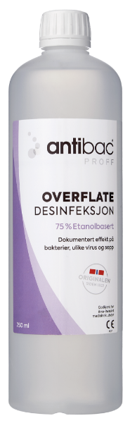 Antibac overflatedesinfeksjon 75% 600521, 750ml. (15=1krt)