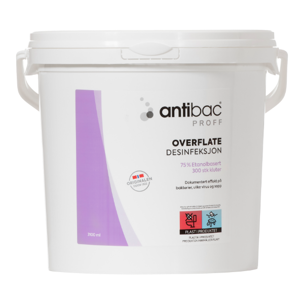 Antibac overflatedesinfeksjon 75% 603047, 300stk i spann.