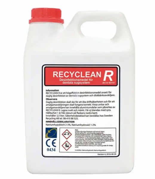 Recyclean R 2,5 l, desinfeksjon til suganlegg