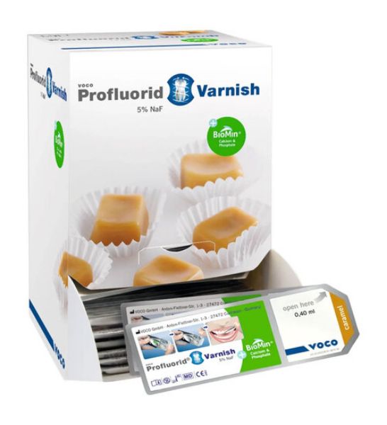Voco Profluorid Varnish +BioMin, Singledose, 200stk, 0,4ml, karamell, 2276