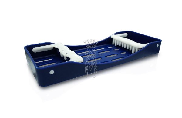 CM SteriWash tray, til 5 instrumenter, blå, plast, 1 stk, 3030-S-BL