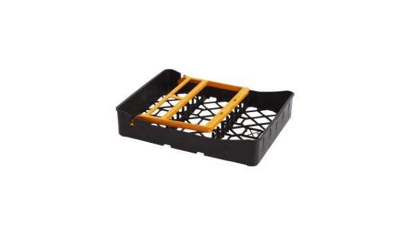 PractiPal Tray/Instruments Clamps 115109, tray til 9 instrumenter m/ orange lås