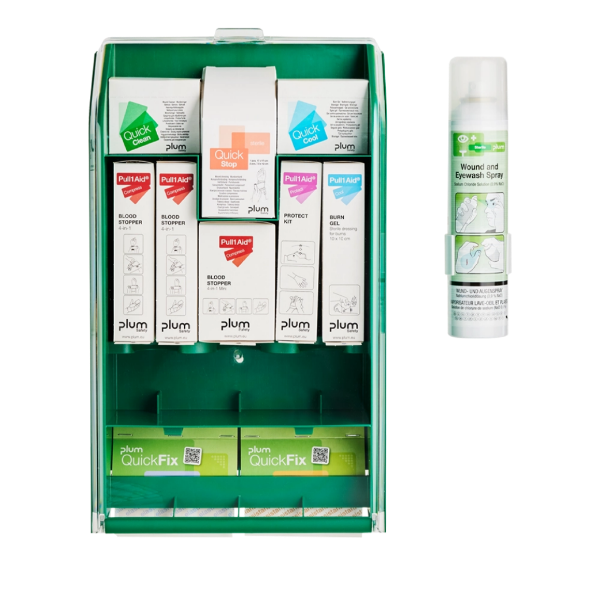 PLUM First Aid stasjon, førstehjelp stativ med innhold, 5184