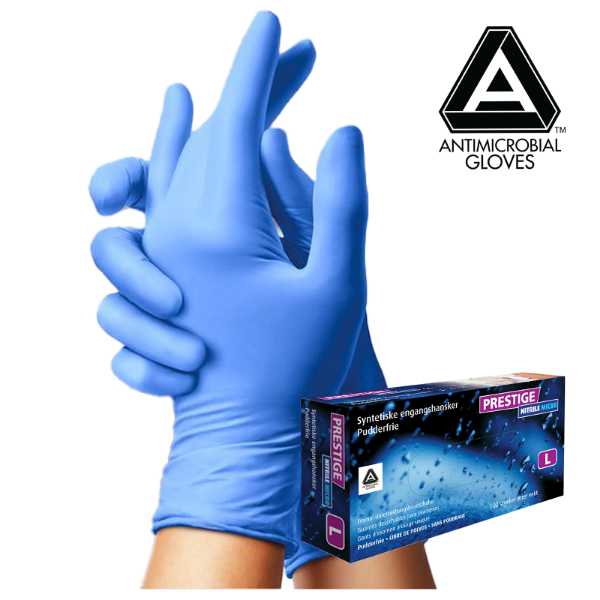 Prestige Nitrile Micro AMG Small, u/pudder lysblå 10x100stk
