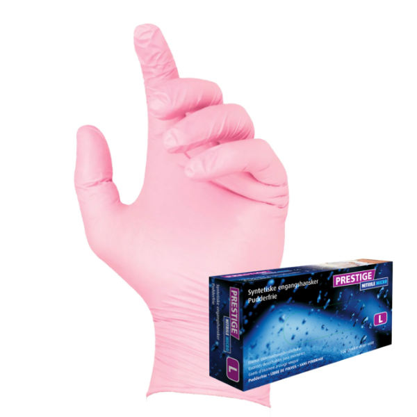 Prestige Nitrile Micro Medium, u/pudder rosa 10x100stk