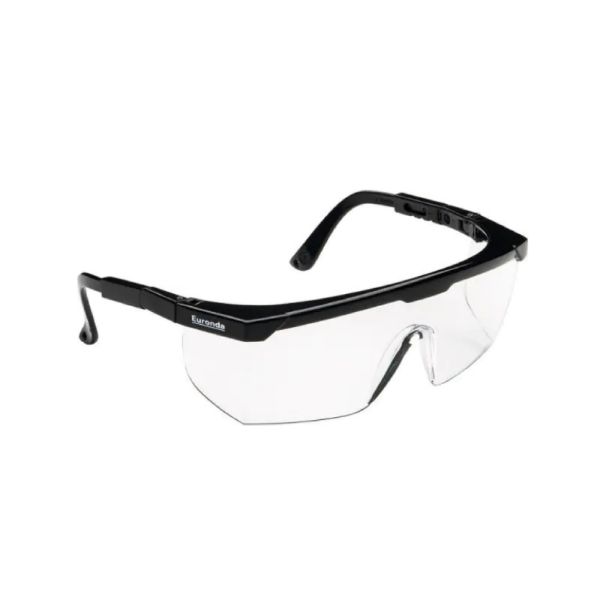 Beskyttelsesbrille klare, brillestangen er sort