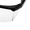 Beskyttelsesbrille klare, brillestangen er sort