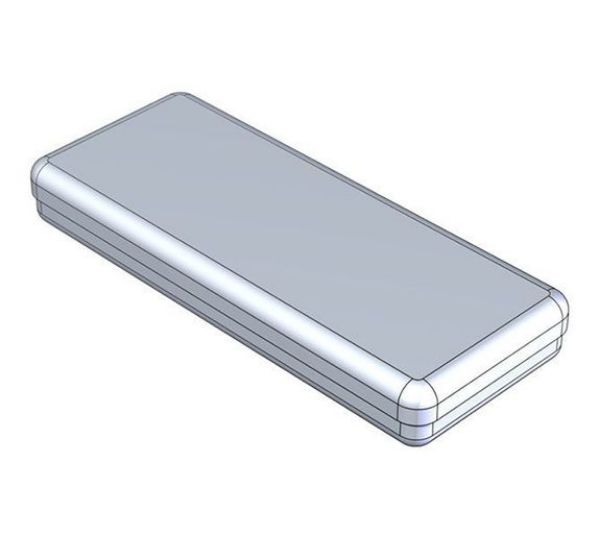 Nichrominox Endomodule Aluminium, grå, 13,5x5,5x1,8 cm, 1 stk, 180130-1